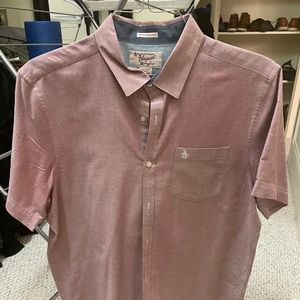 Men’s Red Penguin Short Sleeve Dinner Shirt